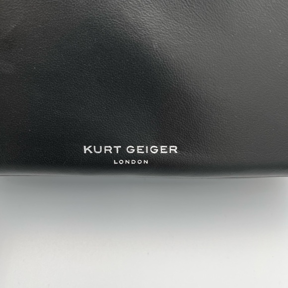 Kurt Geiger London Blk Leather Kensington Crossbody Chain Bag Small Rhinestone - Picture 6 of 13